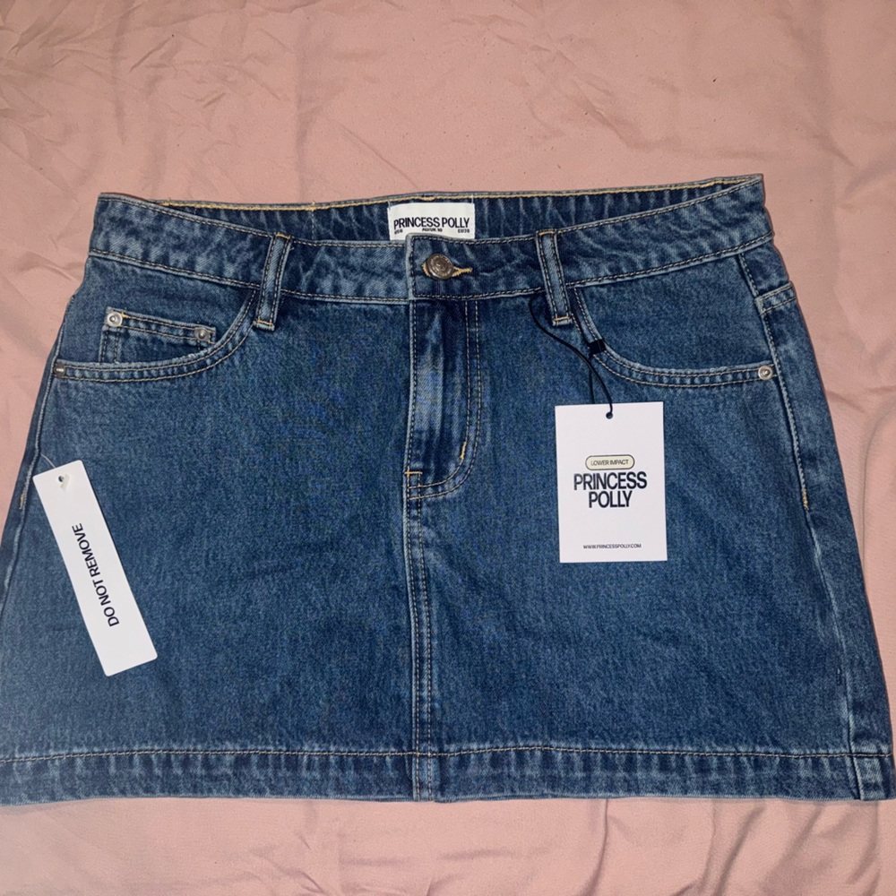 Princess Polly Classic Blue Denim Skirt